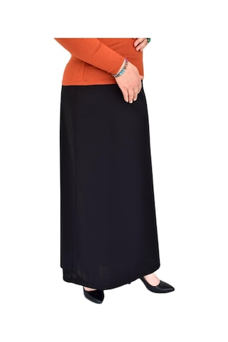 Kadın Uzun Lastikli Kalem Etek Bgl-st04727 Siyah