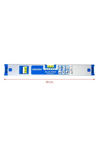 Master 506890 Blue Star Mıknatıslı Su Terazisi 40 Cm