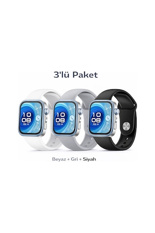 Huawei Watch Fit 3 / Fit 4 / Fit 4 Pro Uyumlu 3'lü Yumuşak Soft Yüksek Kalite Spor Kordon