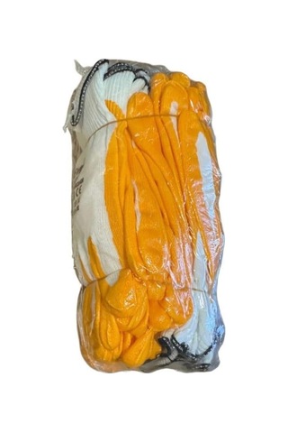 Demir Safety Sarı Nitril Eldiven,%100 Polyester Astar Ve Nitril Kaplama, Güçlü Kavrama, 12'li Shrinkli Paket, Endüs