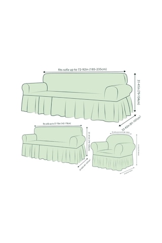 StarMall Bürümcük Koltuk Örtüsü, Berjer, Çekyat Kılıfı 3211 Takım Turkuaz