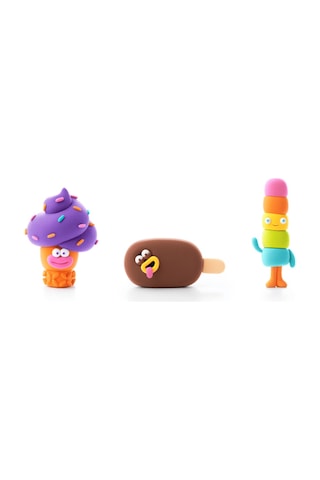 Hey Clay Yaratıcı Kil Seti - Windy Sprinkle, Warm Ice, Choco Pop