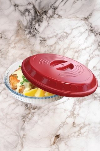 Tineke Plastik Buhar Kanallı Yuvarlak Borcam Kapağı