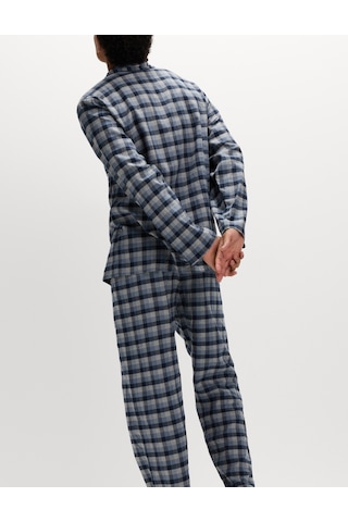 Marks & Spencer Ekose Pijama Takımı T07007631 Mavi Mix