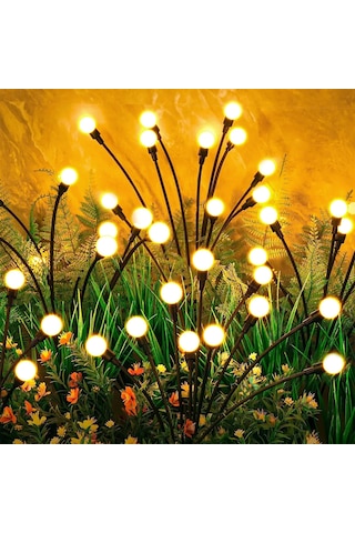Solar Bahçe Lambaları, 4 Adet 10 Led Ateş Böceği, Solar Lamba,