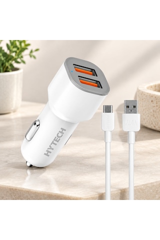 Type-c Araç Çakmaklık Şarj Cihazı - Dual Port Sarı