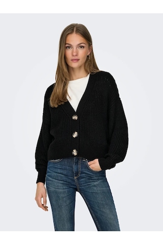 Jdy Jdyjusty L/s Short Cardigan Knt Noos Kadın Hırka 15200418 Siyah