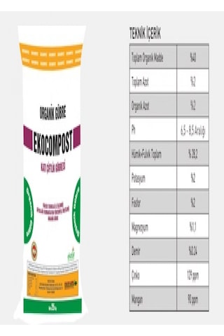 25 KG Ekocompost Katı Çiftlik/Hayvan Gübresi