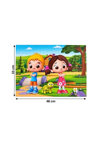 200 Parça Sevimli Çocuklar Puzzle Yüksek Baskı Kaliteli Renkli Ve Eğlenceli 33 X 48 Cm Puzzle
