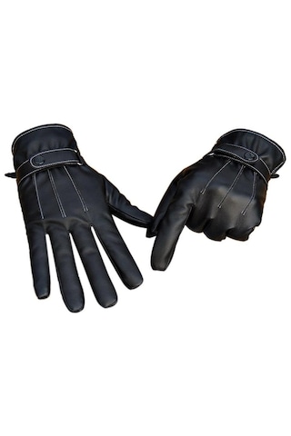 Erkek Suni Deri Eldiven Dokunmatik Ekran Uyumlu 1360 Siyah