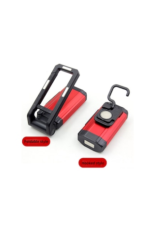 Jeemson Usb Şarjlı Cob Led İş Lambası, Manyetik Kanca, 5 Aydınlatma Modu, Ipx6 Su Geçirmez, Gümüş Renk 2 M