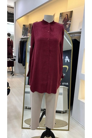 Invee İnvee Modal Kumaş Tunik 7254 Bordo
