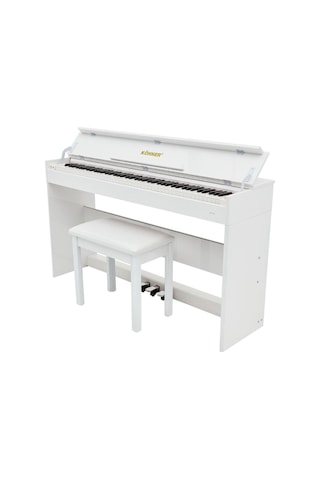 Köhner Slp-245 Wh Dijital Konsol Piyano, Bluetooth, Tuş Hassasiyeti, 88 Tuşlu, Kapaklı Kulaklık Ve Tabure