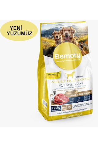 Bemoty Kuzu Etli ve Pirinçli Yetişkin Köpek Maması 15 KG Bemoty Kuzu Etli ve Pirinçli Yetişkin Köpek Maması 15 KG