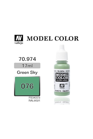 Vallejo 70974 18 Ml. 76 Green Sky-matt, Model Color Serisi Model Boyası-31729
