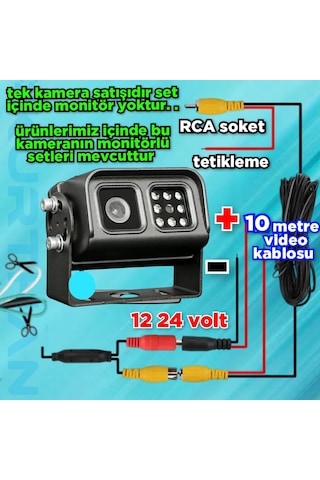 Go-480 Metal Kasa Ledli Araç Kamerası 12-24 V Pal