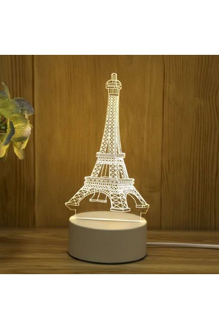 3d Gece Lambası Usb Renkli Uzaktan Kumanda - Iron Tower Diğer
