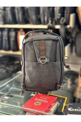 Trg Polo Kahverengi Keten Kumaş El Omuz Çantası Kahverengi