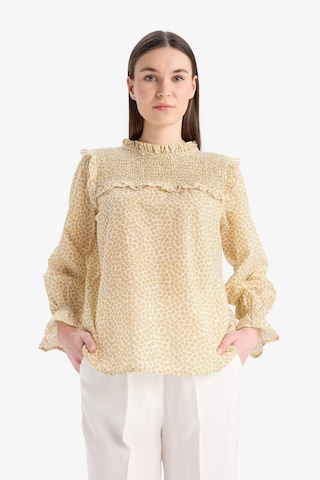 DeFacto Regular Fit Desenli Fırfır Yaka Vual Uzun Kollu Tesettür Bluz Tunik E7966AX25SMWT47