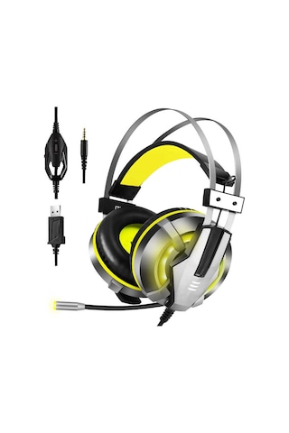 Eksa E800 Gaming Kulaklık Oyuncu Kulaklığı Led Işıklı 3.5 mm & Çıkarılabilir Mikrofon ZORE-257910