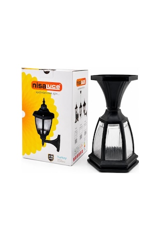 Nisaluce Ebh01-s Set Üstü Sokak Lambası Ve Armatür - E27, Ip44, Siyah, 60w, Bahçe Ve Balkon