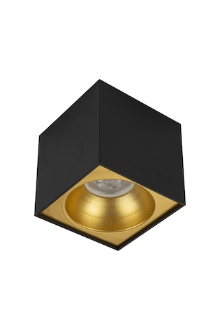 Spot Lamba Led 7W Kare Siyah-Gold Duvar Aydınlatma Armatür