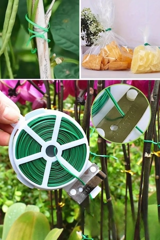 Bahçe Bakımı İçin 50mt Çok Amaçlı Bitki Saksı Kablo Sabitleme Teli