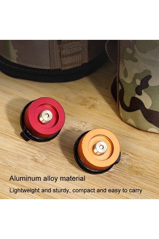 Prestigegoods Çok Renkli Açık Hava Kamp Gaz Tüpü Adaptörü Ocak Bağlantısı Kapalı Çıtçıtlı Dönüştürücü, Küçük Kırmızı Çok Renkli