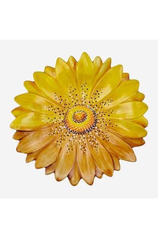 Edelweiss İtaly Sarı Seramik Servis Tabağı 42 Cm