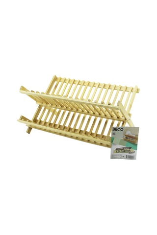 Bambu Tezgah Üstü Bulaşıklık Ve Tabaklık 46x33 Cm Sarı
