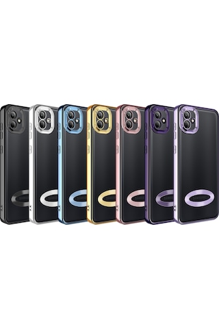 Zore Galaxy Uyumlu A04 Kılıf Kamera Korumalı Logo Gösteren Omega Kapak - Derin Mor Derin Mor