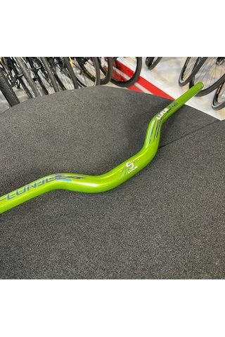 Lunje 78 Cm 55 Rise Açılı Alüminyum 31,8mm Mtb Freeride Gidon Bisiklet Gidonu Direksiyonu Yeşil Renk