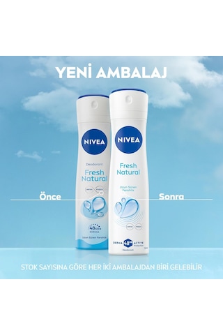 Nıvea Kadın Sprey Deodorant Fresh Natural 150 Ml,ter Kokusuna Karşı 48 Saat Koruma,uzun Süren Ferahlık,okyanus Özl