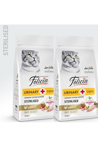 Felicia Urinary Care Sterilised Tavuklu Kısırlaştırılmış Kedi Maması 2kg X 2 Adet