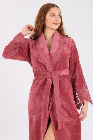Dantelli Bambu Cotton Triga Bornoz Kiremit