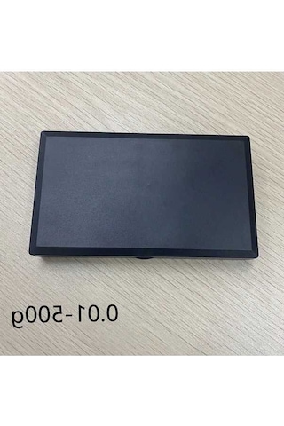 Trendooze Gaojunshop01 Mini Paslanmaz Çelik Cep Terazisi, 0.01-500g Hassas Gram Tartı Siyah