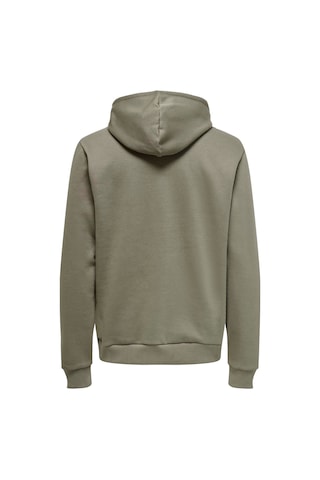 Only & Sons Kapüşon Yaka Açık Haki Erkek Sweatshırt Onsconnor Authentıc Reg Hoodıe Swea