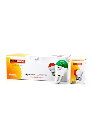 10 Adet 1w E27 Yeşil Yuvarlak Gece Lambası Led Ampul Eamp-075 5224 Belirtilmemiş