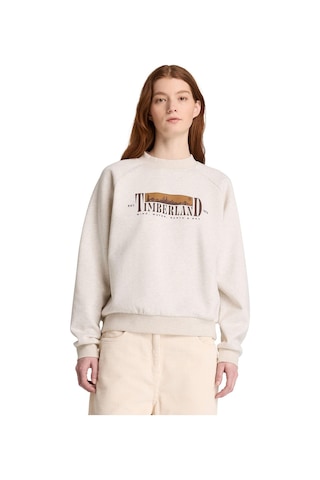 Bc0yh5d5461-r Timberland Brushed Back Chest Graphic Crew Sweatshi Kadın Sweatshirt Bej Bc0yh5d5461-r