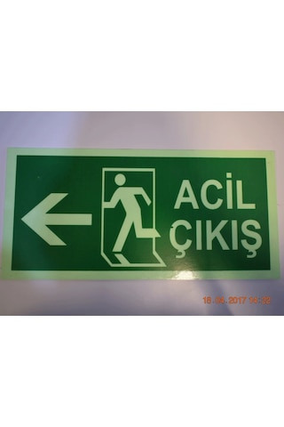 Fosforlu Yön Levhası | Acil Çıkış Sola