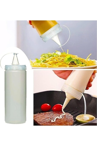 Lexroo 2 Adet Sos Şişesi 700 Ml Plastik Yağlık Sirkelik Ketçap Mayonez Sızdırmaz Sosluk Çok Renkli