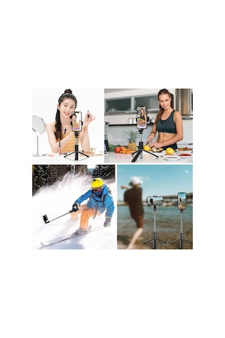 Buffer Masaüstü Tripod Olabilen Telefon Tutuculu Kablosuz Kumand