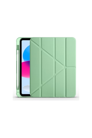 İpad 10.9 2022 uyumlu 10.nesil Kılıf Tri Folding Kalem Bölmeli Standlı Kılıf