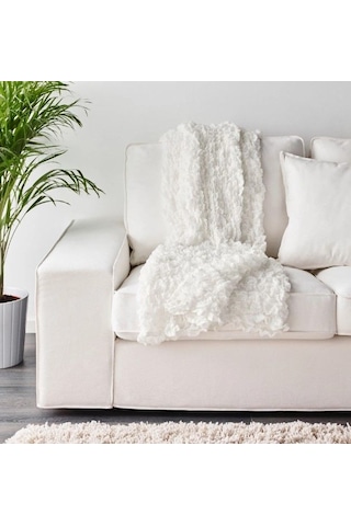 Ikea Ofelıa Polar Koltuk Örtüsü Tek Kişilik 130 X 170 Cm Beyaz