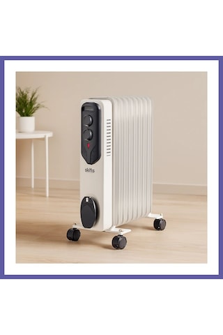 Bezos 9 Dilimli Yağlı Radyatör Isıtıcı - 800/1200/2000w, Ayarlanabilir Termostat Nıda