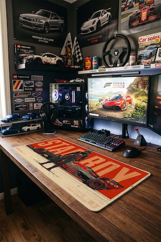 Max Verstappen Red Bull Racing Formula 1 40x90 Cm Oyuncu Mousepad Kaymaz Taban Büyük Boy Mousepad Siyah