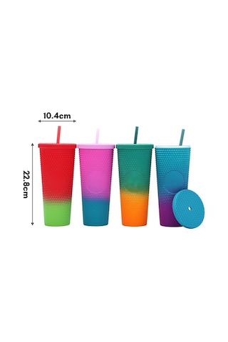 Novahub Çoklu Renk Seçenekleri İle 310g Su Bardağı - 22.8x10.4cm Siyah Siyah