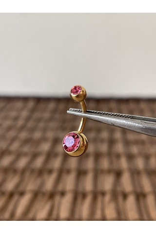 Yüksek Kalite G23 Titanium Pembe Parlak Top Taşlı Titanyum Göbek Piercingi Top 10mm DUMMY 236122954 429
