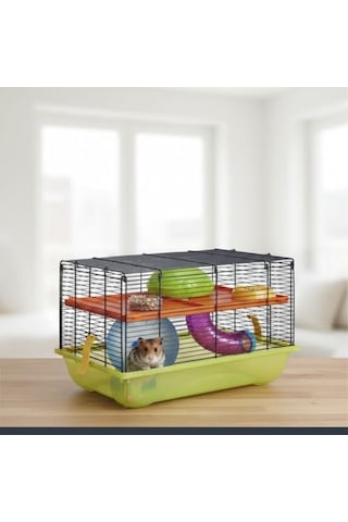 Imac Cricetti 9 Hamster Kafesi Lacivert Mavi 45x31x29cm 06458 Renkli