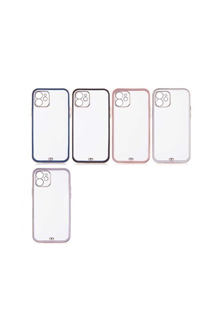 Apple Uyumlu iPhone 12 Zore Clear Kılıf-lila